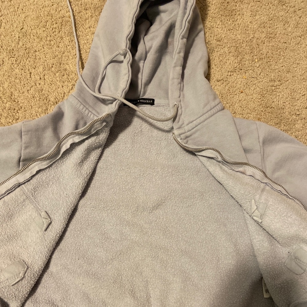 Brandy melville crop zip